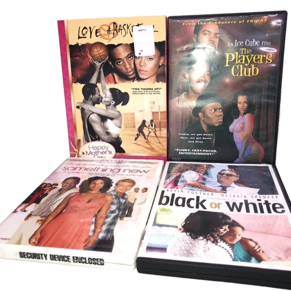 Lot of (4) DVD Video Movies B/W, Love & Basketball, Something New, Players Club - Picture 1 of 16
